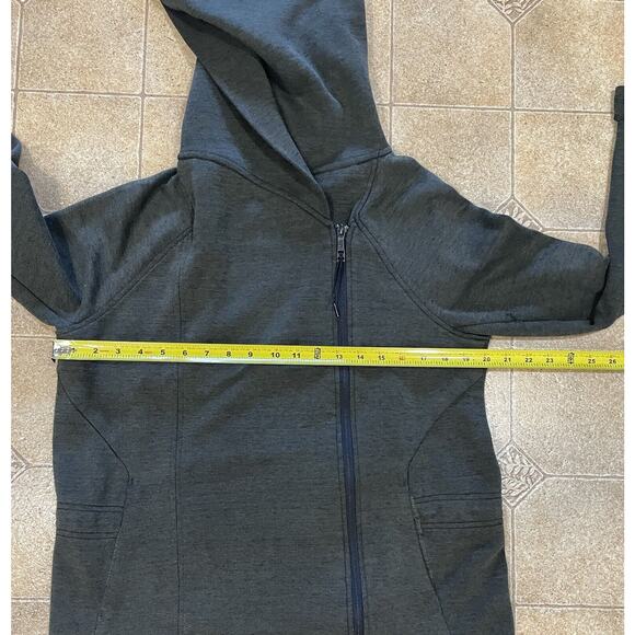 Nike Womens Medium Dark Green Off-Center Full Zip Hoodie Jacket 684928-325 - Picture 4 of 12